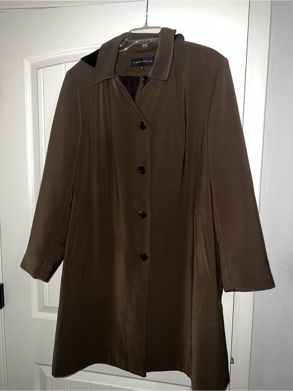 Portrait Women's Brown Single-Breasted Coat size Wimen’s 1X